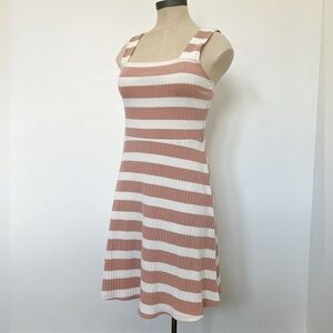 American Eagle | AE pink and white striped mini dress